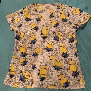 Women’s scrub top-minions